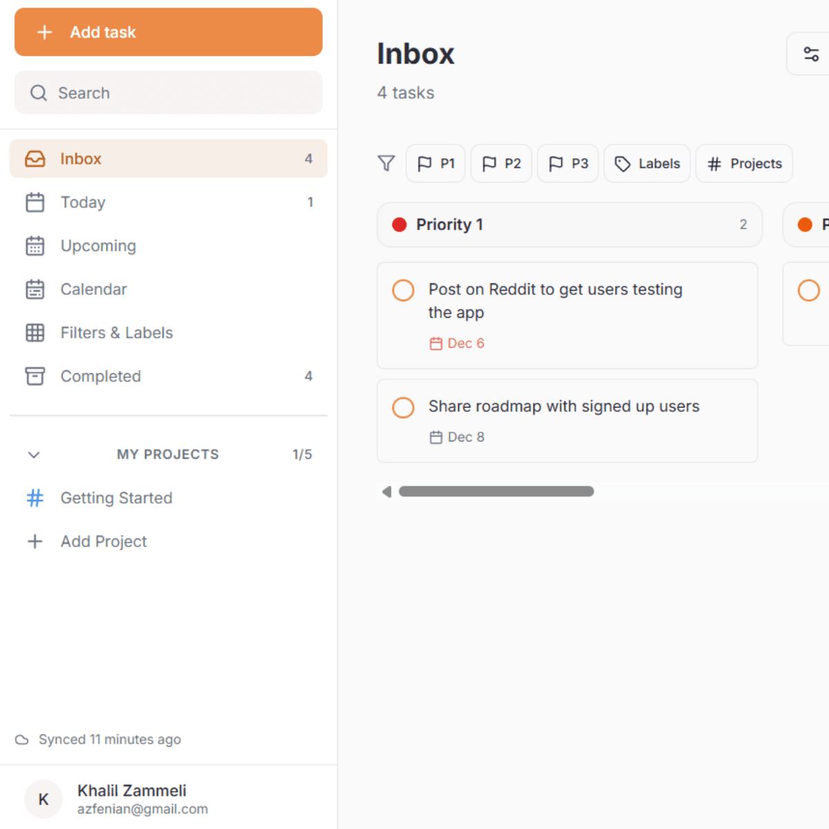 Todomoro Priority View - Organize tasks by priority